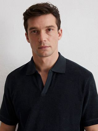 Marc O'Polo Polo Shirt Riva Terry Cloth Navy