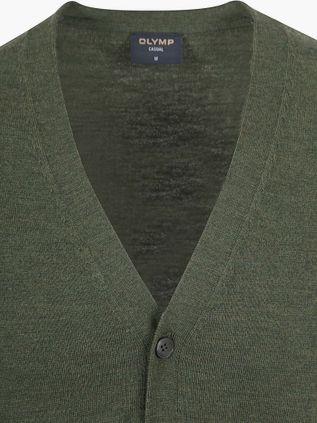 Olymp Cardigan Wool Dark Green
