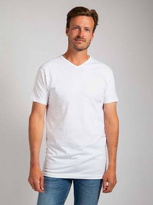 Alan Red Vermont Extra Long T-shirts White 2-Pack