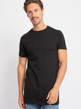 Alan Red Derby Extra Lang T-Shirt Zwart (2-Pack)