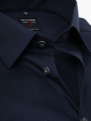 Olymp Level Five Shirt Extra Long Sleeve Body-Fit Navy