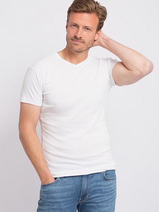 Alan Red Vermont T-Shirt V-Neck White (2Pack)