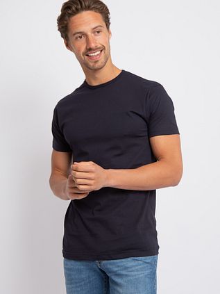 Alan Red Derby O-Hals T-Shirt Black (2Pack)