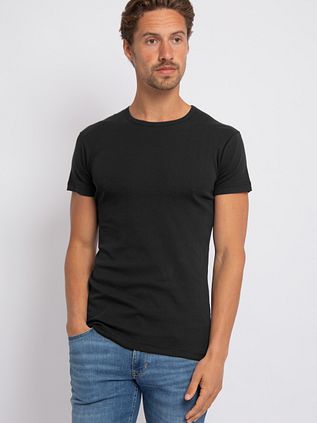 Alan Red Ottawa T-shirt Stretch Zwart (2Pack)