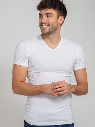 Alan Red Oklahoma T-shirt Stretch White 2-Pack