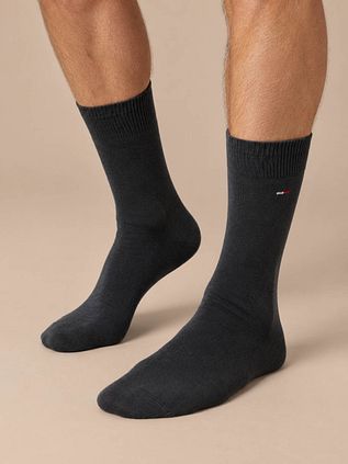 Tommy Hilfiger Birdseye Calcetines Negro pack de 2 pares