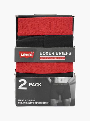 Levi's Brief Boxershorts 2-Pack Schwarz
