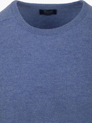 William Lockie Pullover mit Rundhalsausschnitt Lammwolle Indigo