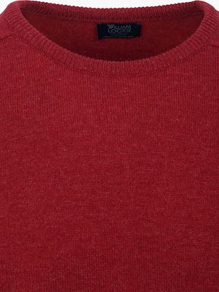 William Lockie O-Auschnitt Pullover Lammwolle rot