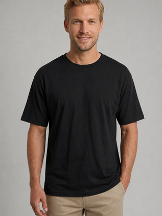 Alan Red Venice T-Shirt Heavy Jersey Zwart