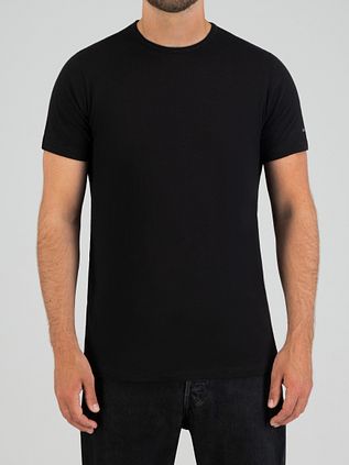 Slater 4-pack Basic Fit T-shirt Zwart