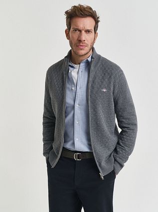 Gant Strickjacke Textur Grau