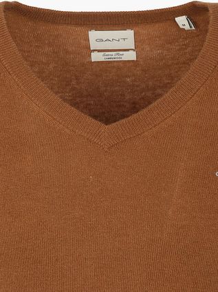 Gant Pullover V-Ausschnitt Wool Blend Camel