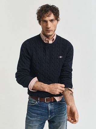 Gant Pullover Cable Navy
