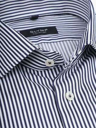 Olymp Signature Shirt Stripes Blue