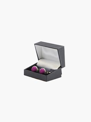 Manschettenknöpfe Seide Aubergine F28