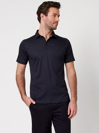 Desoto Short Sleeve Hemd Cubes Navy