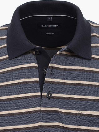 CASAMODA Poloshirt Streifen Blau