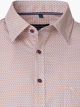 CASAMODA Short Sleeve Casual Shirt Print Orange
