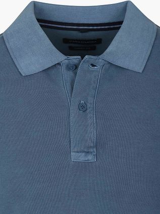 CASAMODA Polo Piqué Garment Dye Blau