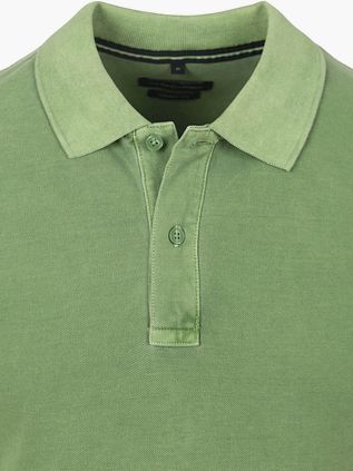 CASAMODA Polo Shirt Piqué Garment Dye Green