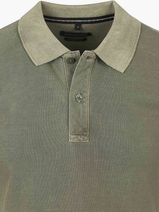 CASAMODA Polo Piqué Garment Dye Olivgrün