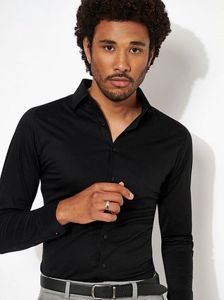 DESOTO Kent-Hemd in Schwarz
