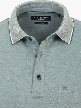 CASAMODA Poloshirt Stretch Melange Hellgrün
