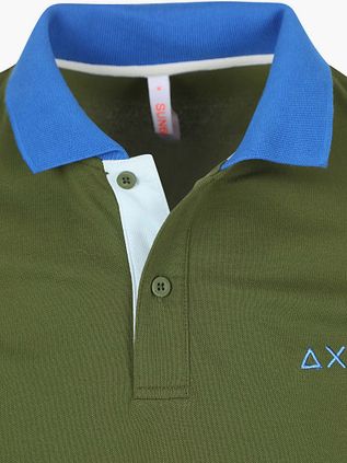 Sun68 Polo Shirt Color Way Dark Green