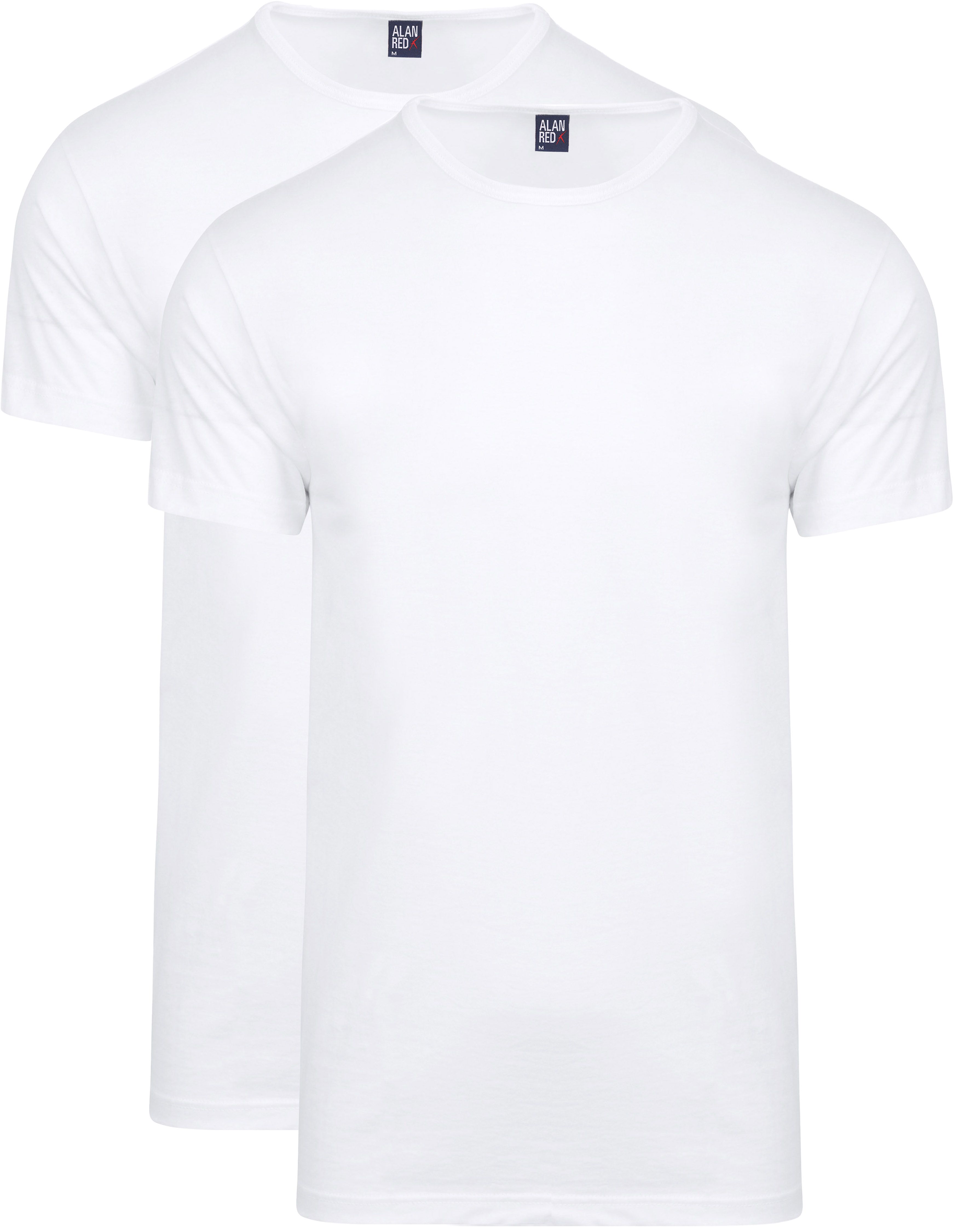 Derby T-Shirt z okrągłym dekoltem biały (2-pack)