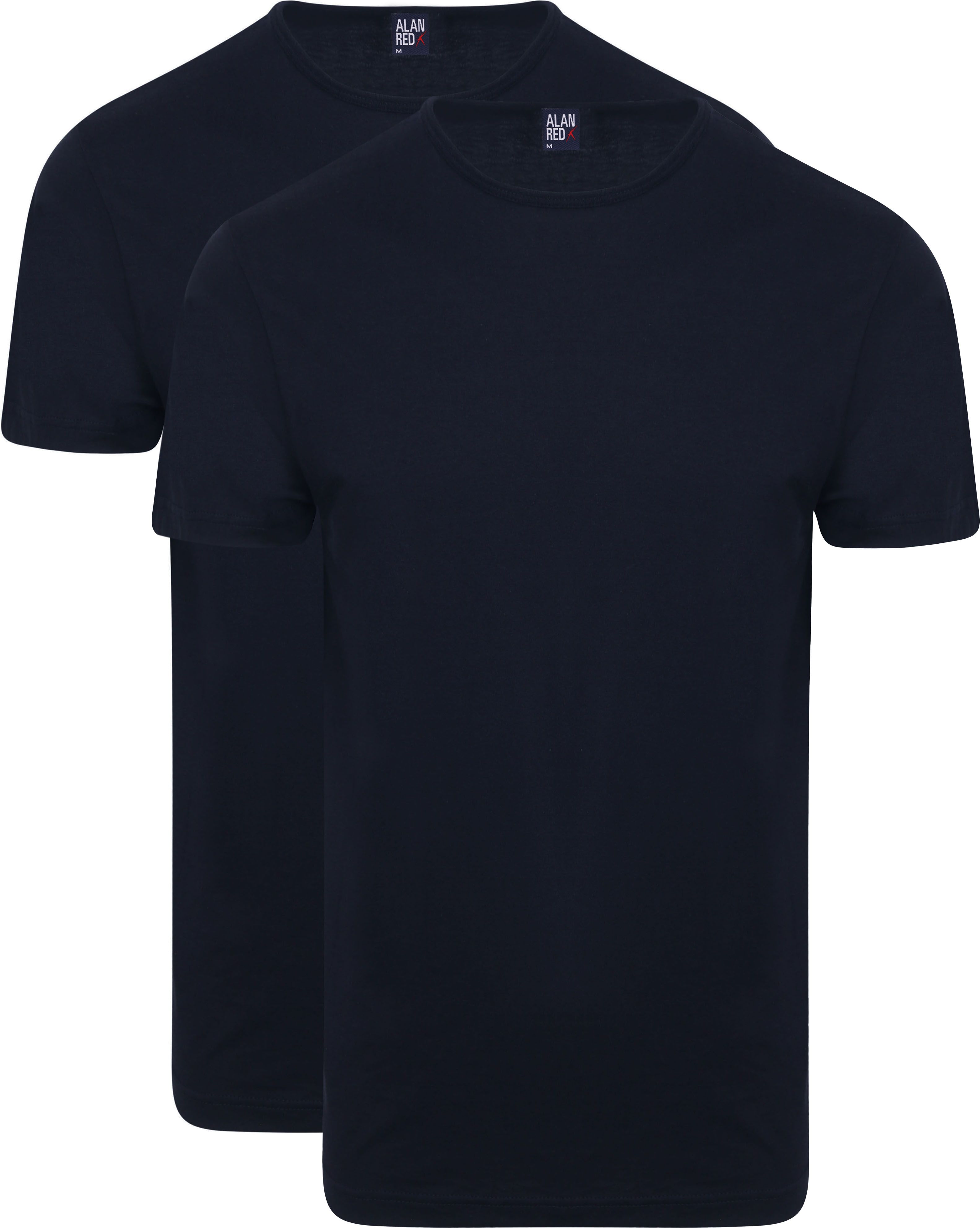 Derby T-Shirt z okrągłym dekoltem granatowy (2-pack)