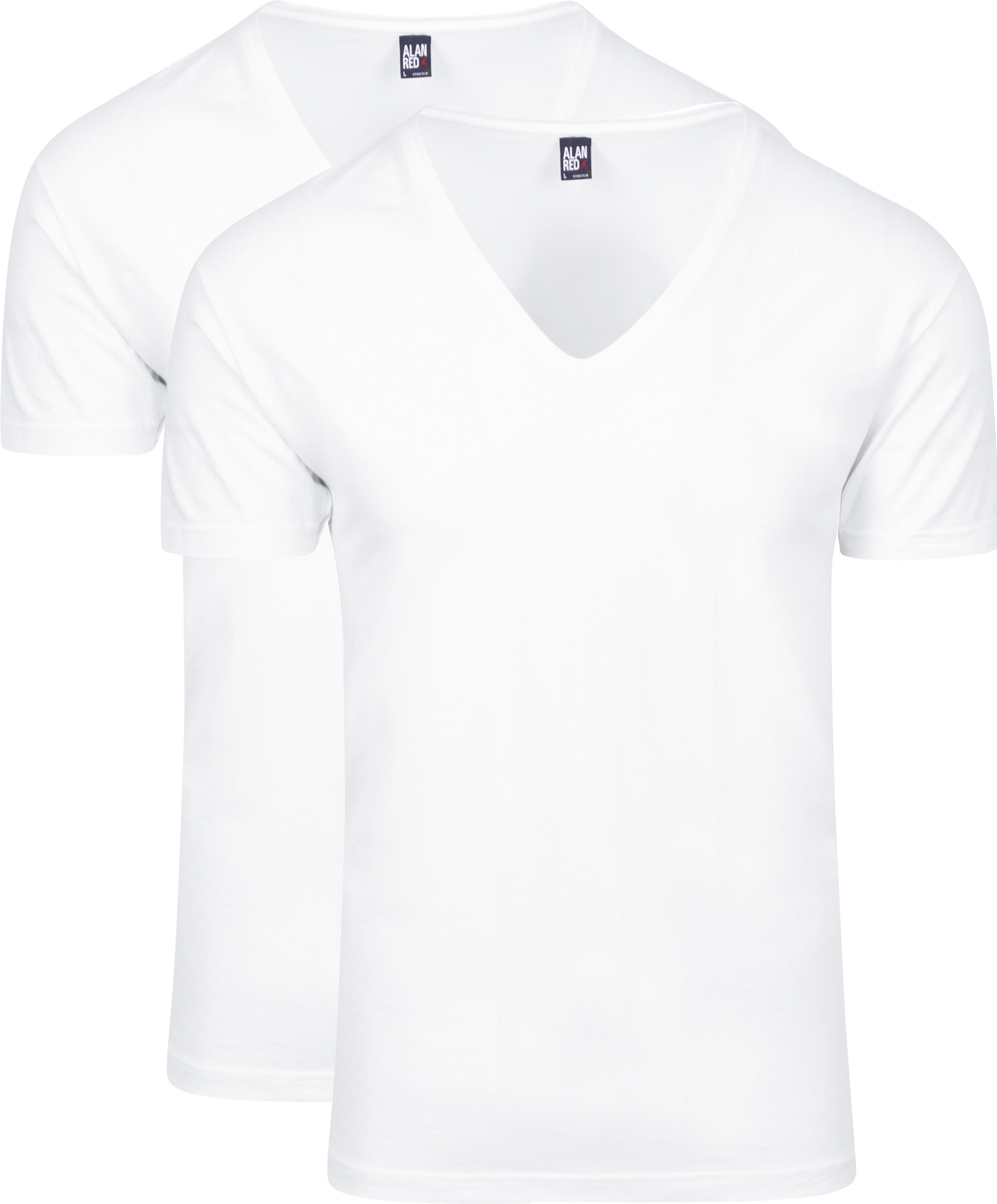 T-Shirt 2-pack NOV z ekstra głębokim dekoltem V ze stretchem