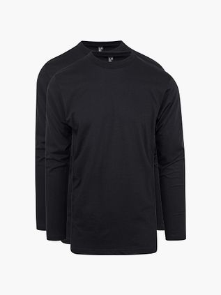 Alan Red T-Shirt Virginia Zwart Longsleeve 2-pack