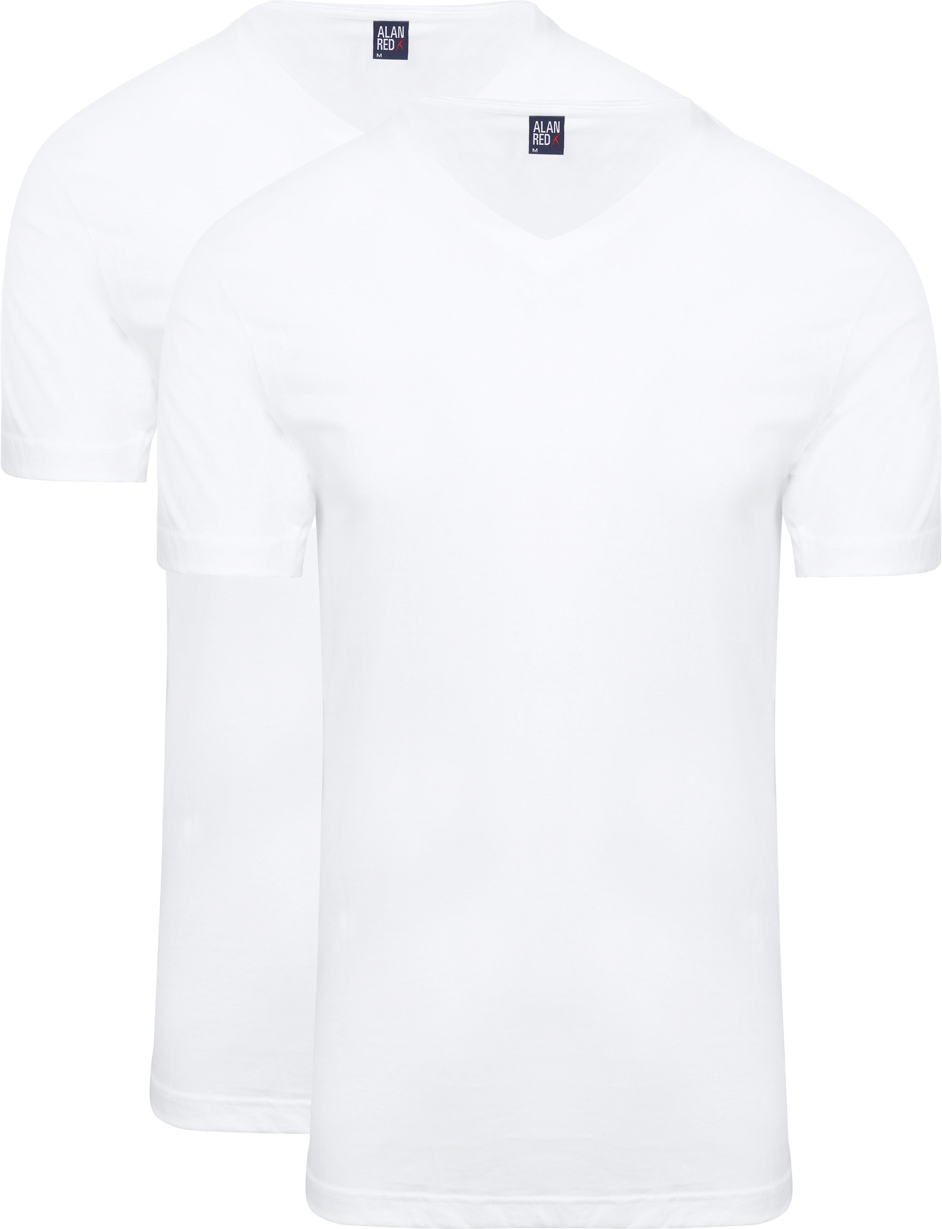 T-Shirt West-Virginia con scollo a V bianco (2 pack)