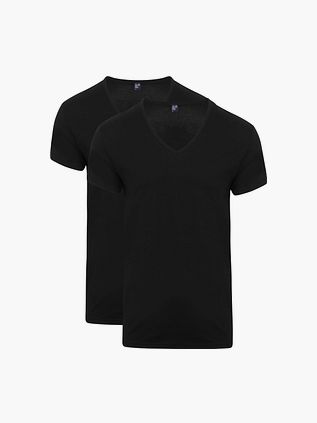 Alan Red V-Hals Dean T-Shirt (2Pack) Zwart