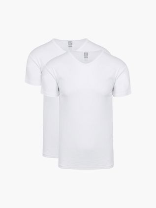 Alan Red Vancouver Organic V-Neck T-shirt White 2-Pack