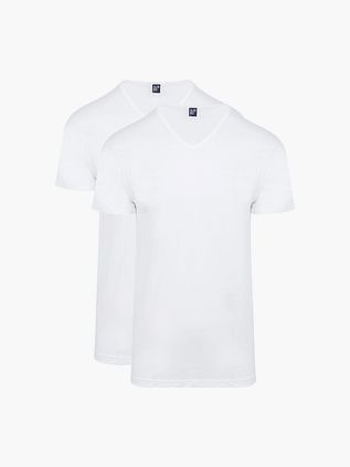 Alan Red Vermont T-Shirt V-Neck White (2Pack)