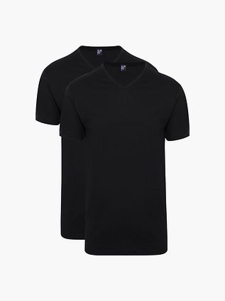 Alan Red Vermont V-Hals T-Shirt Zwart 2Pack