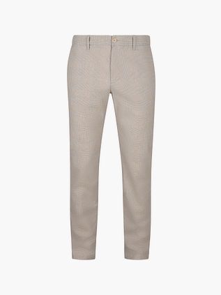 Alberto Lou Chinohose Glencheck Beige