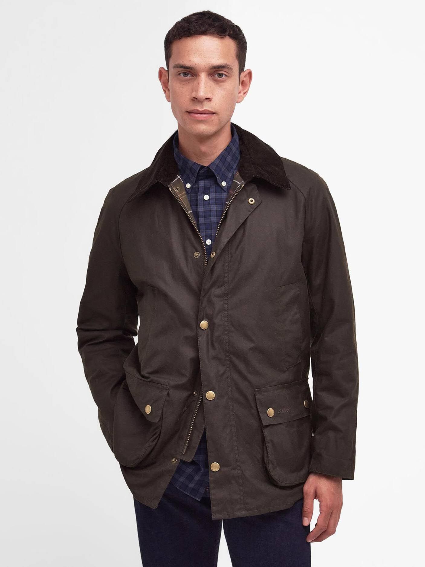 Barbour Ashby Wax Jas Olive Model / Voorkant