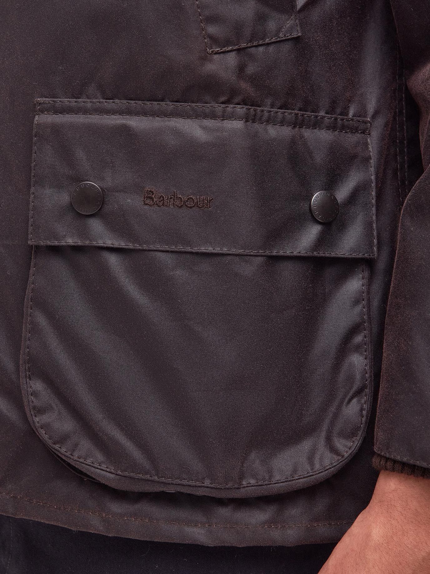 Barbour Bedale Wax Jas Bruin Model / Detail