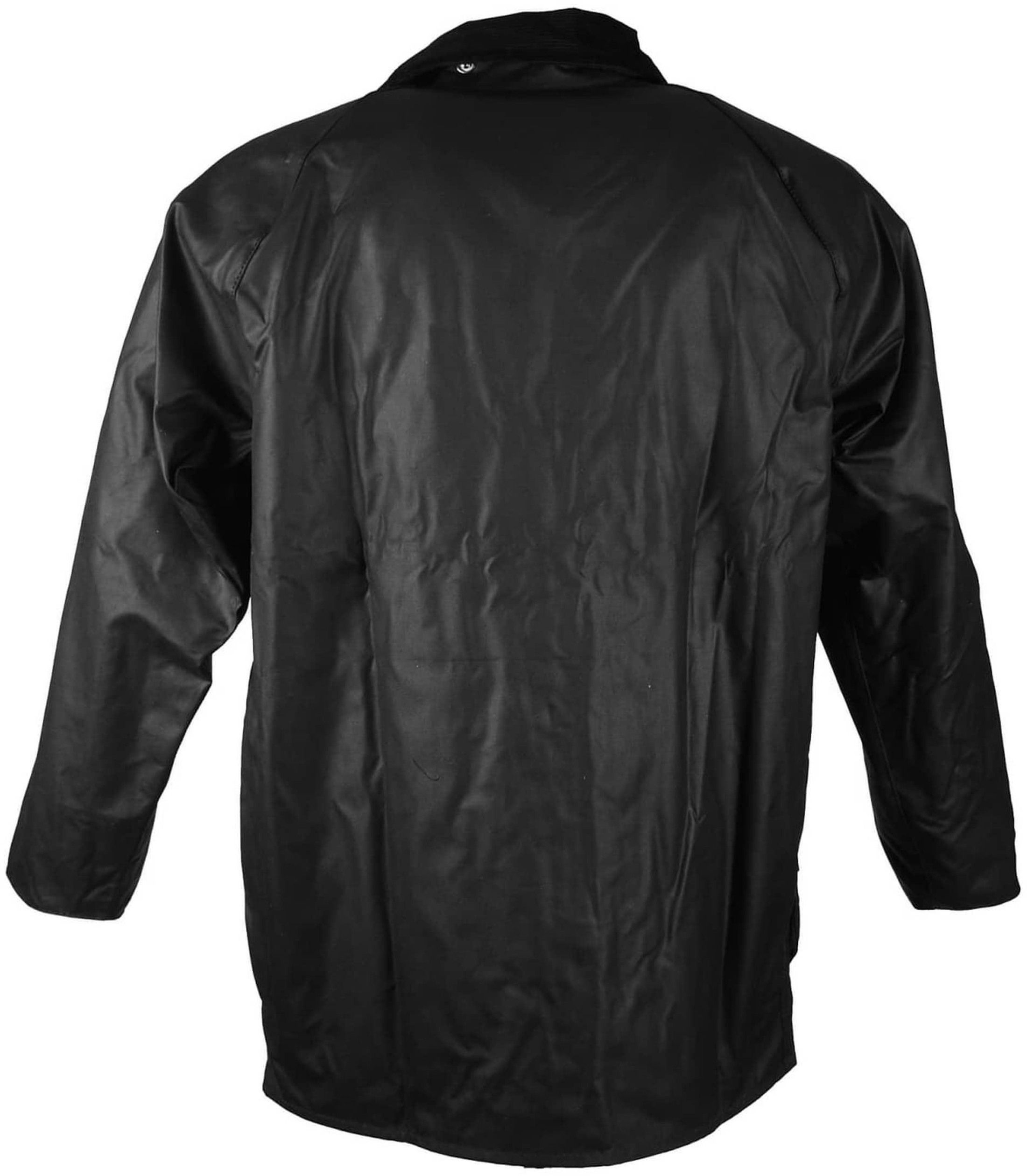 Barbour Manteau Ciré Beaufort Noir Model / Achterkant