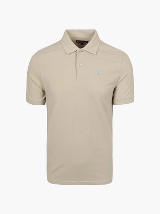 Barbour Pique Polo Shirt Beige