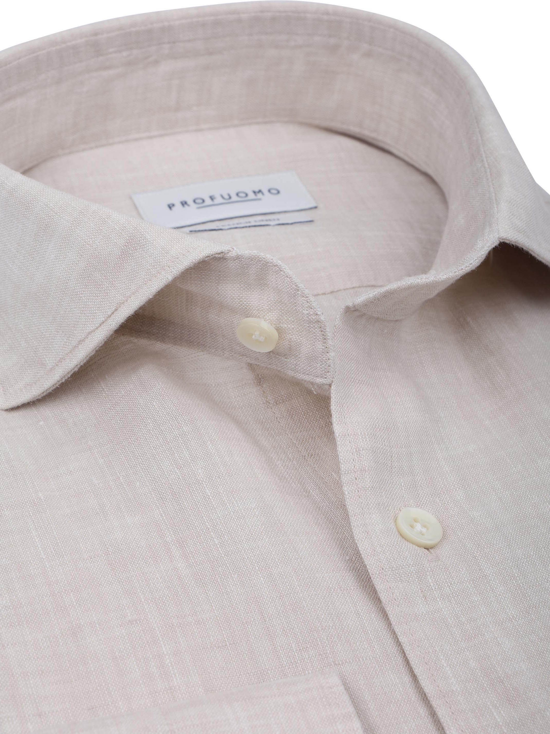 Profuomo Hemd Leinen Sand Product / Detail