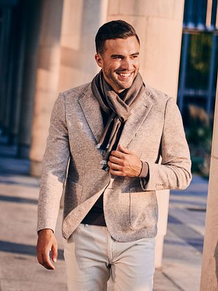 Suitable Knitted Blazer Unlined Beige