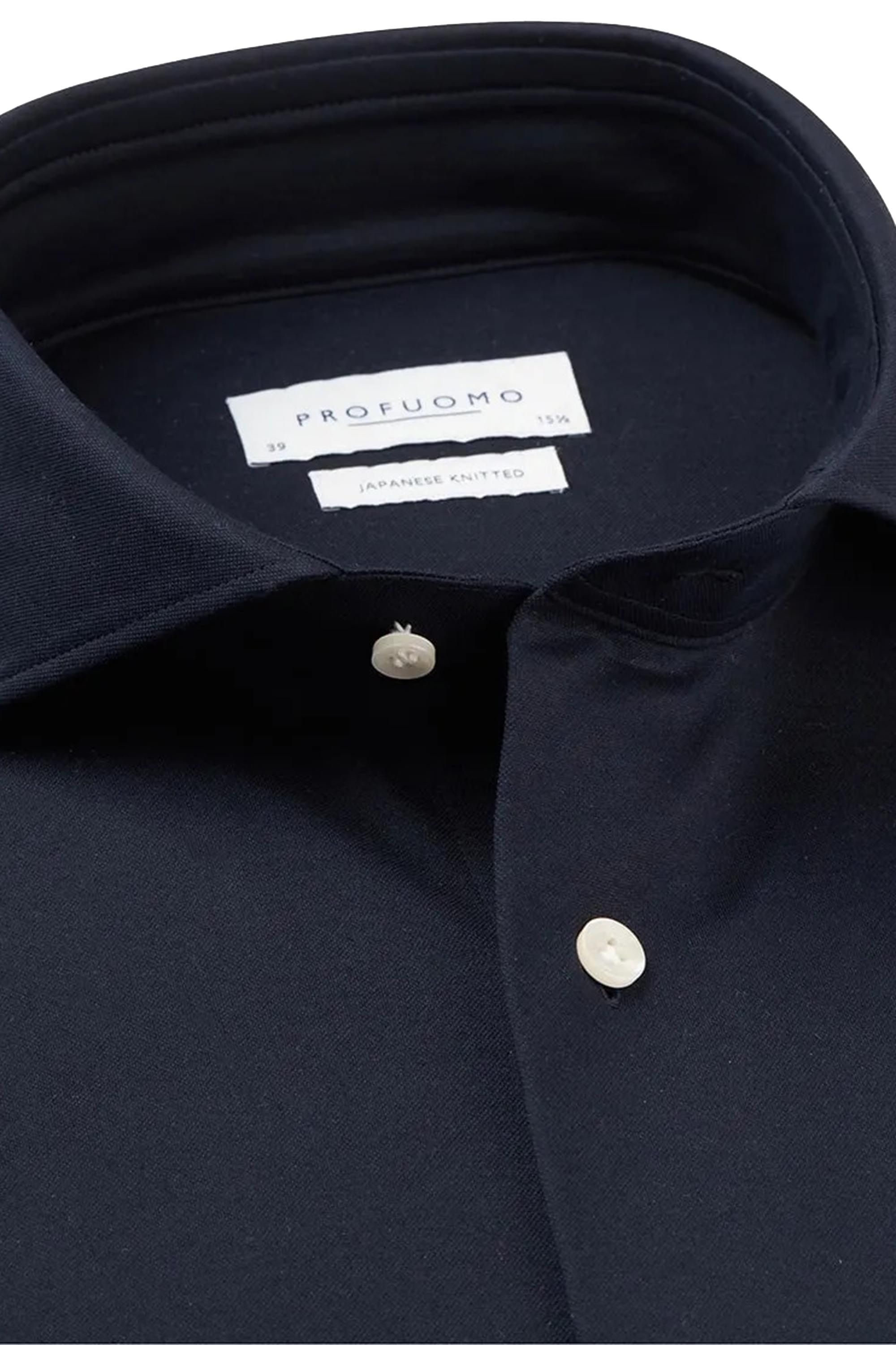 Profuomo Japanese Knitted Hemd Dunkelblau Product / Detail