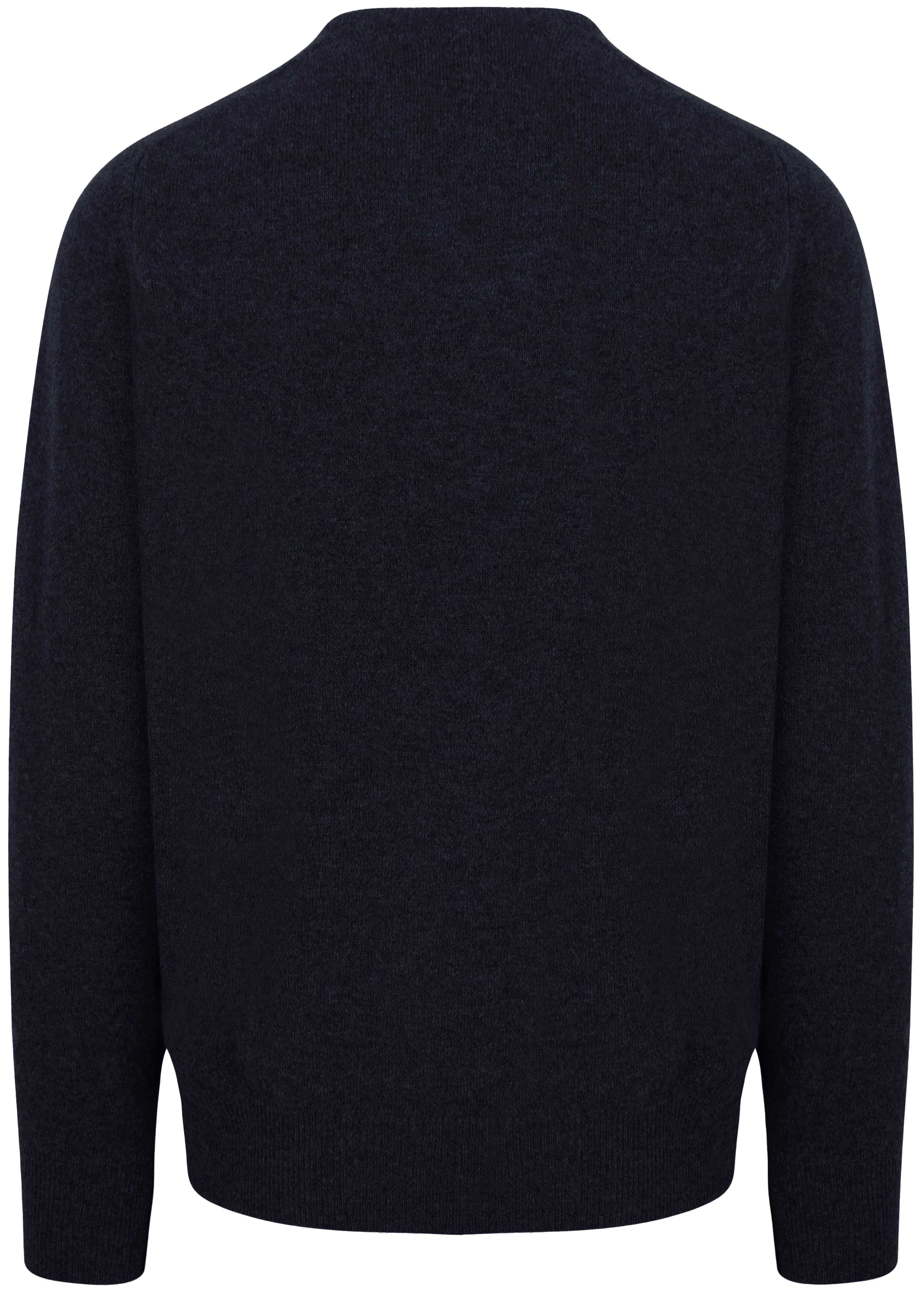 William Lockie Pullover Lambswool V Midnight Navy Product / Achterkant