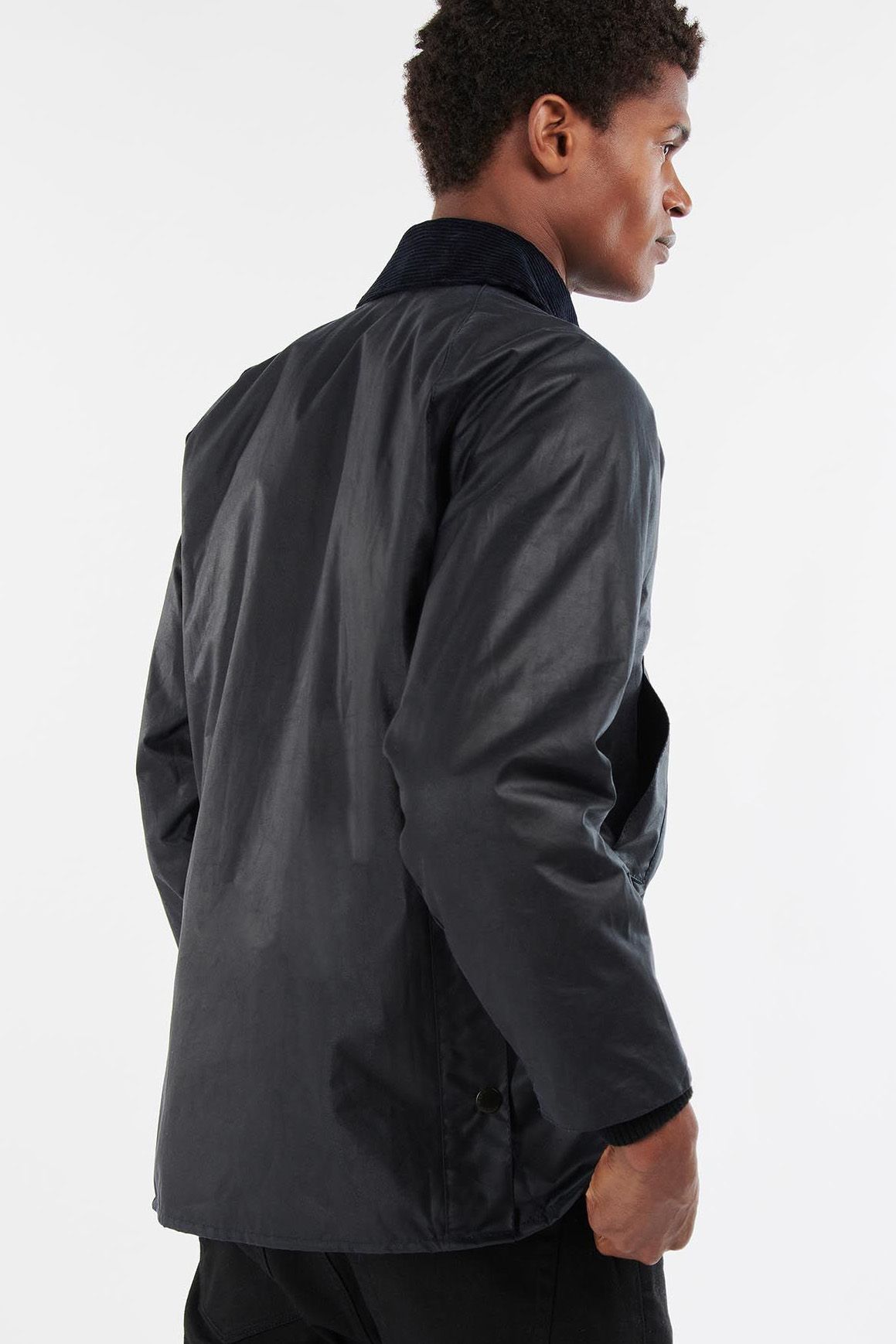 Barbour Bedale Wax Jas Donkerblauw Model / Voorkant