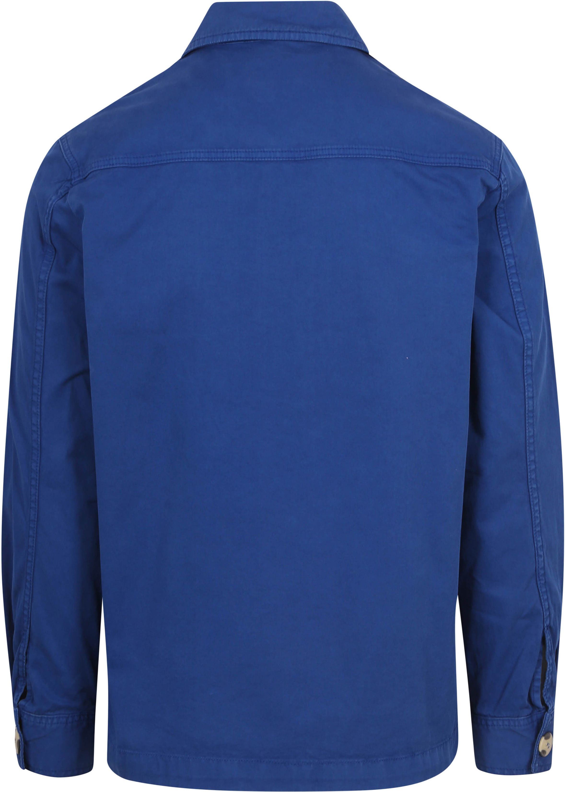 King Essentials The Benjamin Overshirt Royal Blauw Product / Achterkant