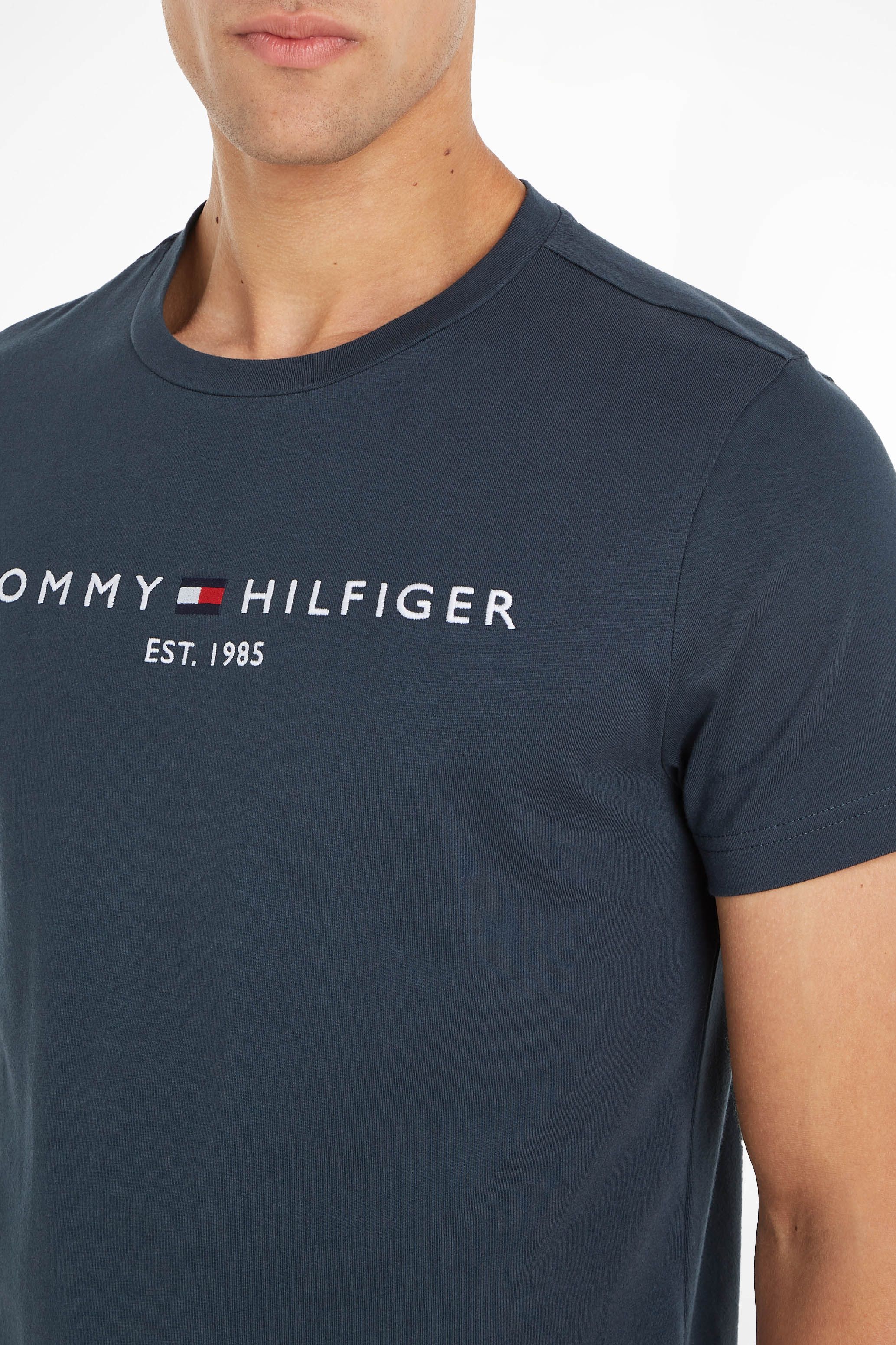 Tommy Hilfiger T-shirt Logo Military Denim Model / Voorkant